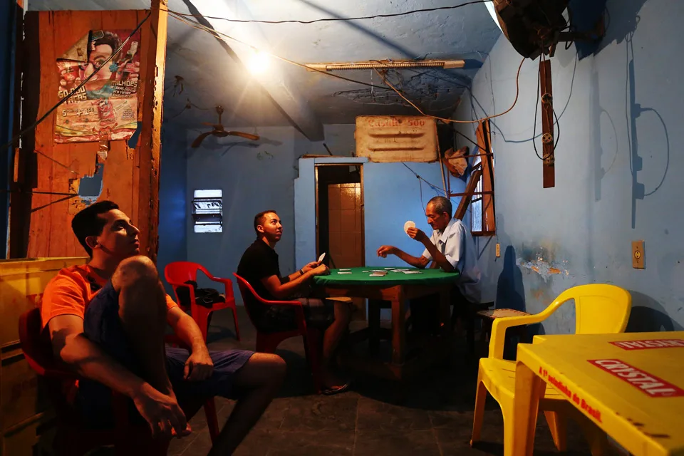 Watching Germany vs USA play in a local boteco in Vidigal favela